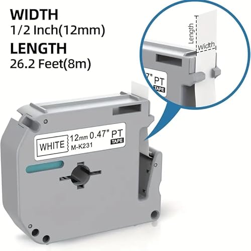 Kit 4 Fitas Compatível Etiquetador Brother Pt-70 Pt-80 Pt-90 Colors