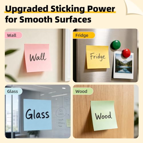 2800 Sheets Sticky Notes 3x3 in, 28 Pads, 100 Sheets/Pad, 4 Soft Colors