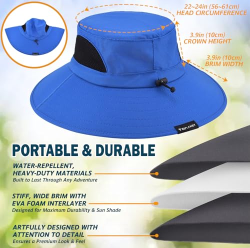 EINSKEY Wide Brim Sun Hat, UPF 50+ UV Protection Waterproof Packable Bucket Hat for Men & Women, Fishing Hiking Beach Garden