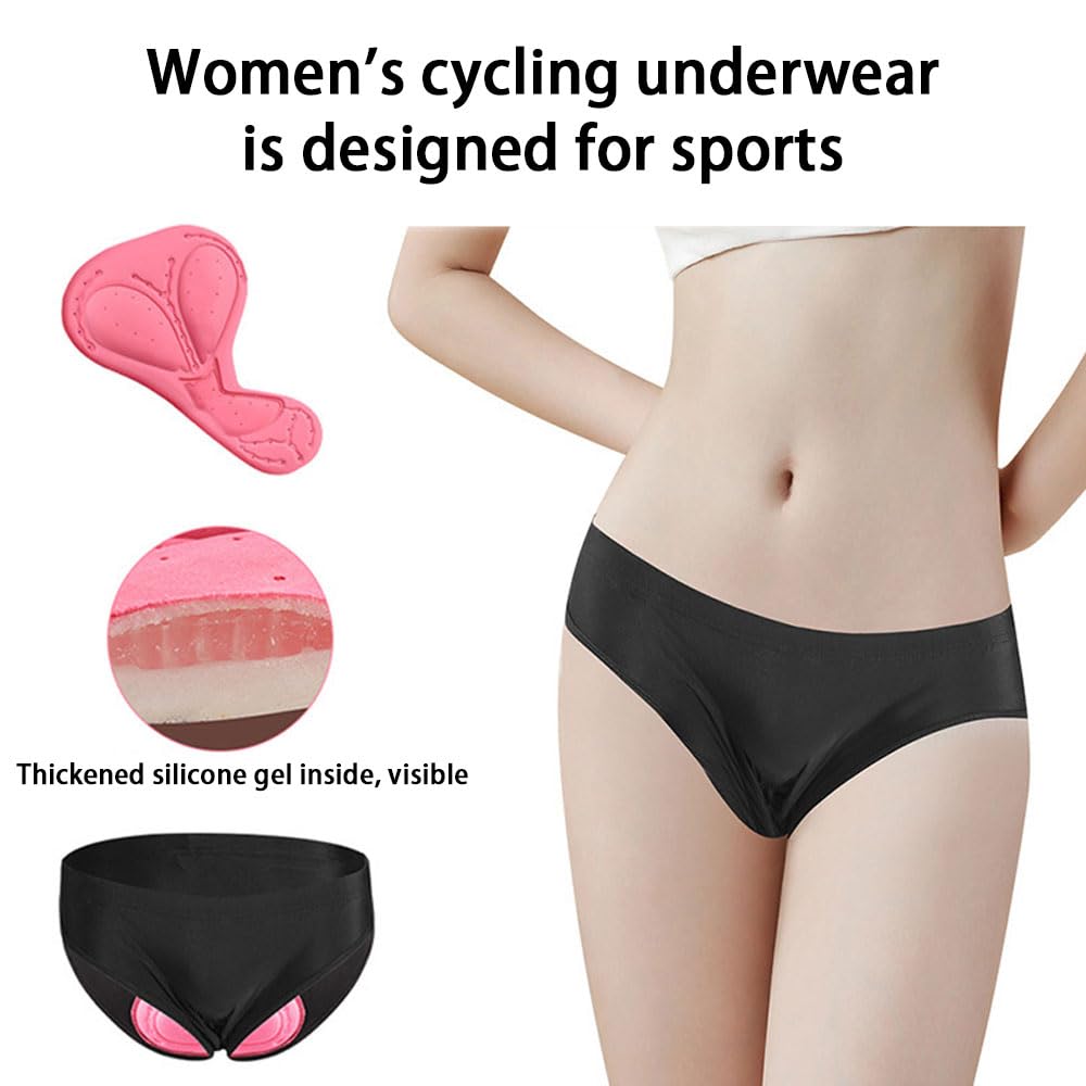 Pantaloncini Ciclismo Donna Imbottito in Silicone Leggero Slip Traspirante Intimo Multifunzione Slip Elasticizzati Abbigliamento Dinamico da Ciclismo