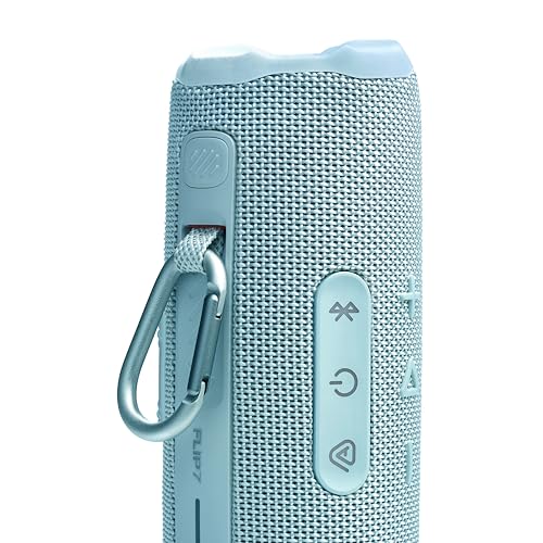Image of JBL Flip 7 - Portable Waterproof and Drop-Proof Speaker, Bold JBL Pro Sound with AI Sound Boost, 16Hrs of Playtime, and PushLock System with Interchangeable Accessories (Teal)