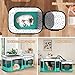 DESELL Portable Cat Playpen, 8-Rod Reinforced Kitten Dog Playpens, Foldable Play Pen for Indoor Cats Enclosed Pet Puppy Doggy Outdoor, Collapsible Tent Kennel Cage House(32