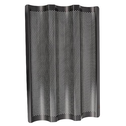 CIYODO Stainless Steel French Bread Pan 3-slot Baking Tray Easy to Bake 3 Loaves at Once Safe for Home Use