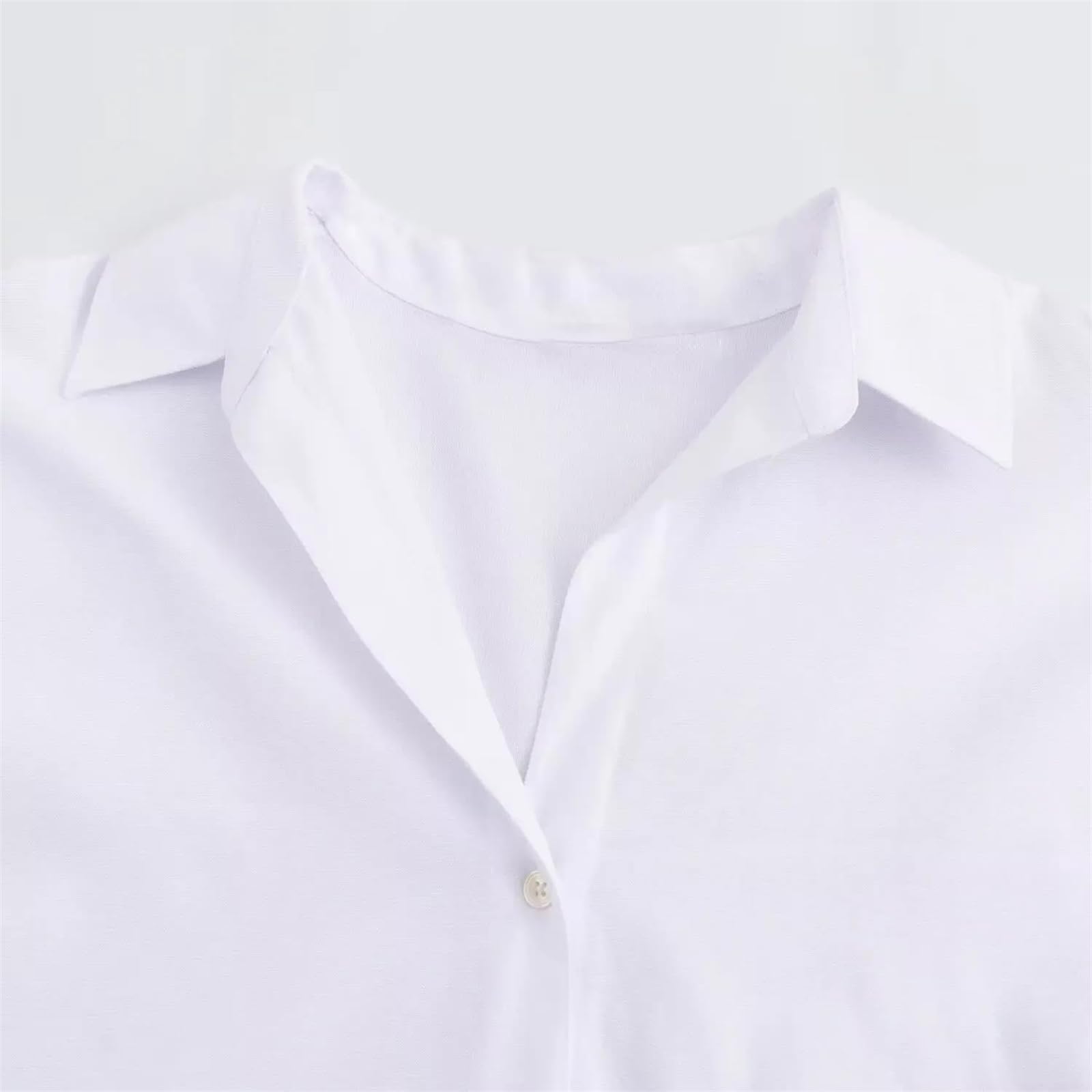 Genérico Camisa Oxford de Manga Larga con Botones para Mujer, de Botonadura Sencilla, de Corte Recto y Abertura Completa, para Oficina (Raya Grande)
