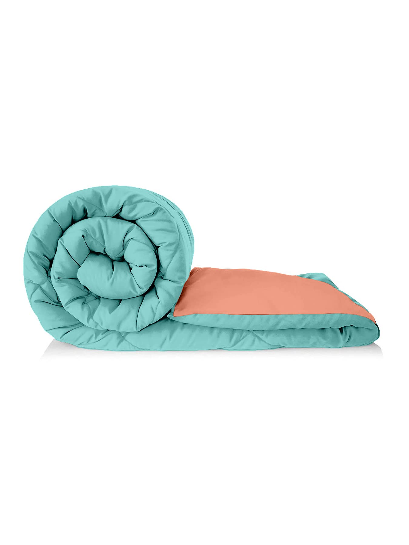 Clasiko Reversible Single Bed Big Size Comforter/Duvet for Summers/Ac; Color - Sea Green & Candy Peach; Fabric - Micro Cotton; 220 GSM; Size - 152x230 Cms; Color Fastness Guarantee (B07B8QD1S4) Amazon Price History, Amazon Price Tracker