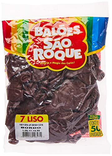 Balão Imperial N.070 Bordo - Pacote com 50 Unidade(s), São Roque, 106171450, Bordo
