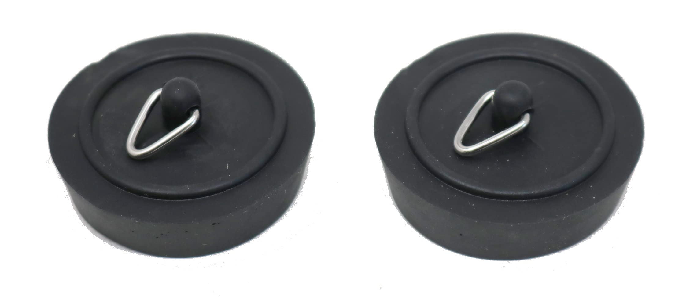 2 x fiXte Replacement Sink Plug Shower Bath Basin Rubber Black 38mm 1 1/2"