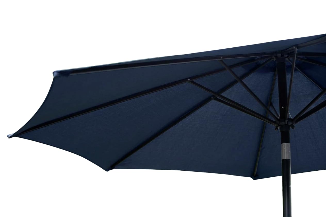 3m Aluminium Crank & Tilt Garden Parasol – Navy — image 1