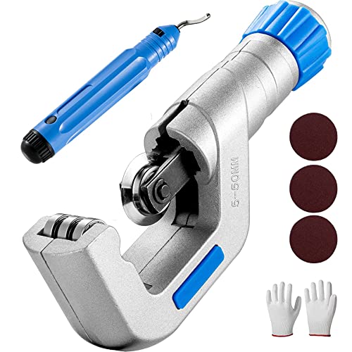 パイプカッター 切断能力5～50mm ステンレス用 チューブカッター HSSバリ取りバー付き 2点セット 銅管・アルミ管・薄肉ステンレス鋼管・厚肉塩ビ管対応可能のサムネイル