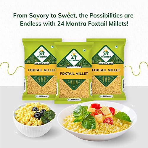 Image of 24 Mantra Organic Unpolished Foxtail Millet, LOW G.I Kangni, Naturally Gluten Free (Pack of 3)