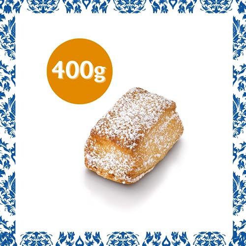 DOÑA JIMENA – Blätterteigplätzchen mit Puderzucker, höchste Qualität, typisches Weihnachtsgebäck, handwerklich hergestelltes Rezept, 400 g