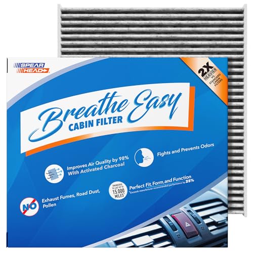 Image of Spearhead Odor Defense Breathe Easy AC & Heater Cabin Filter | Fits 2018-2025 Wrangler, 2020-2025 Gladiator Like OEM | Up to 25% Longer Lasting w /Activated Carbon (BE-450)