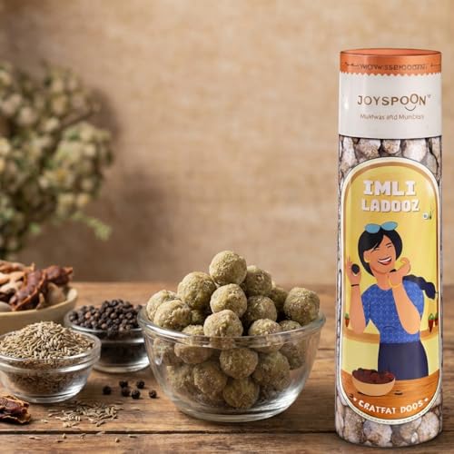 Image of JoySpoon Imli Ladoo 300g Tangy Sweet Mukhwas Imli Ladoo & Churan Goli Taste Mouth Freshner