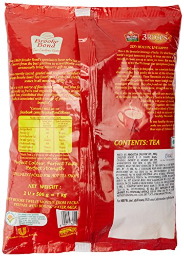 Image of Brooke Bond 3 Roses Dust Tea, 1Kg - Assam
