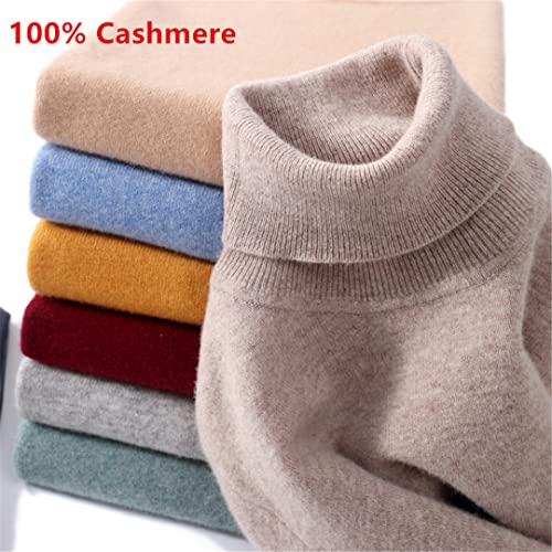 Cashmere Turtleneck Men Knitted Sweater Autumn Winter Warm High Collar Pullover2