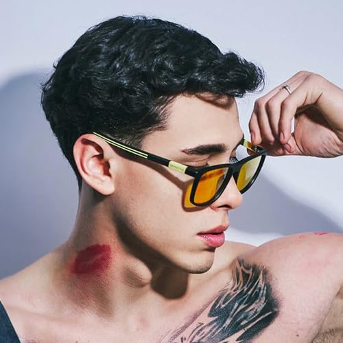 ZENOTTIC Square Polarized Sunglasses for Men - Lightweight TR90 Frame 100% UV Blocking Shades for Driving Fishing Golf Sports4