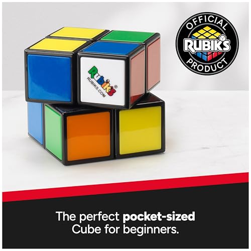 Image of Rubik's Cube, The Official 2x2 Rubik's Cube, Mini Problem-Solving Brain Teaser, Classic Color-Matching Puzzle, Fidget Toy, Sensory Puzzle for Adults, Teens, Kids, for Ages 8 & Up
