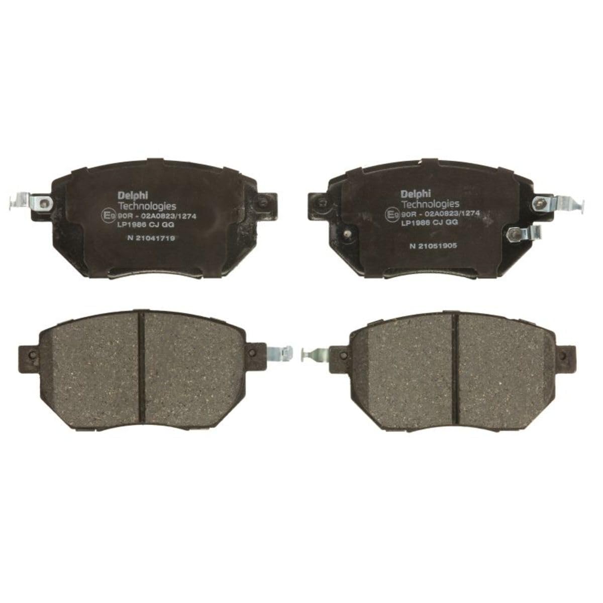 Delphi Kit Pastiglie Freni Anteriore Con Segnalatore Acustico Usura Senza Accessori LP1986-image