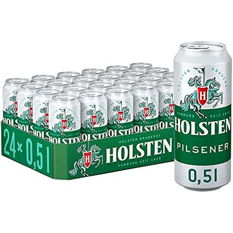 Holsten Pilsener 4,8 % Vol. Premium Pils l |24 Dosenbiere 0,5 L mit erfrischend feinherbem Geschmack | Bierdose Einweg (24 X 0.5 L) Cover
