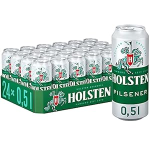 Holsten Pilsener 4,8 % Vol. Premium Pils l |24 Dosenbiere 0,5 L mit erfrischend feinherbem Geschmack | Bierdose Einweg…