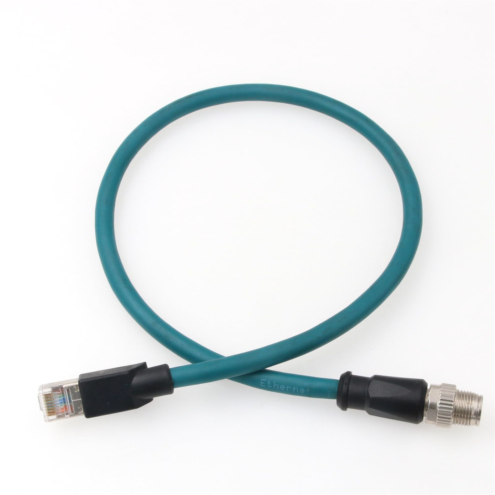 HangTon Câble Ethernet Cat7e M12 8 Broches Codé X Mâle Vers Mâle Pour Caméra Cognex Basler Baumer Keyence Capteur Haute Vitesse 25 M