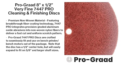 4 pack 8 x 12 very fine 7447 pro non-woven buffing blending cleaning light deburring amp finishing discs pack of 4