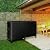 BDL 8ft Log Rack Cover Waterproof Firewood Cover Heavy Duty 600D Oxford Outdoor Firewood Storage Cover with Openable Front Flap?Black, 96" L x 24" W x 42" H?