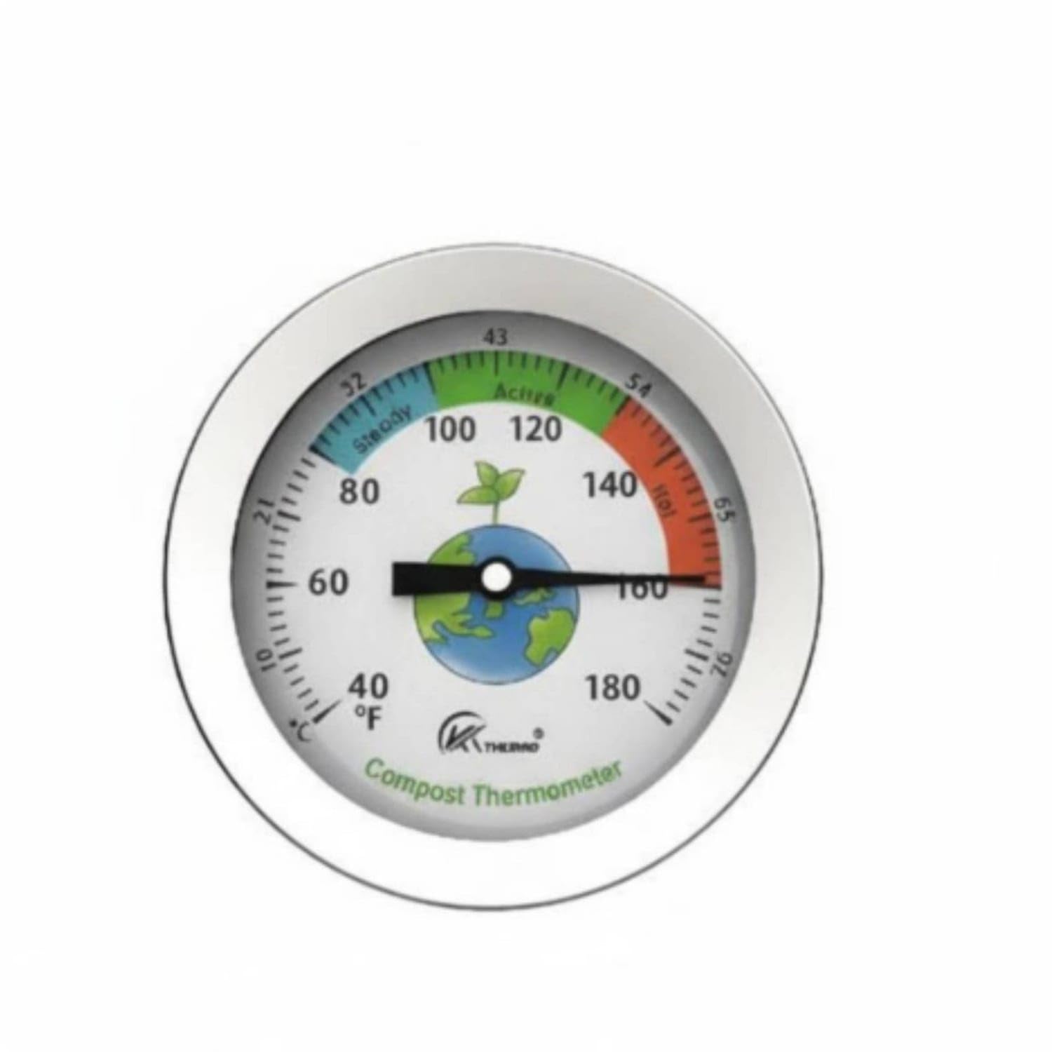 No Battery Required Long Rod Compost Thermometer Easy to Read Display 50cm Mechanical Garden Thermometer Rust-Resistant Stainless Steel Soil Temperature Waterproof for Gardeners, 20CM, Earth-picture-27