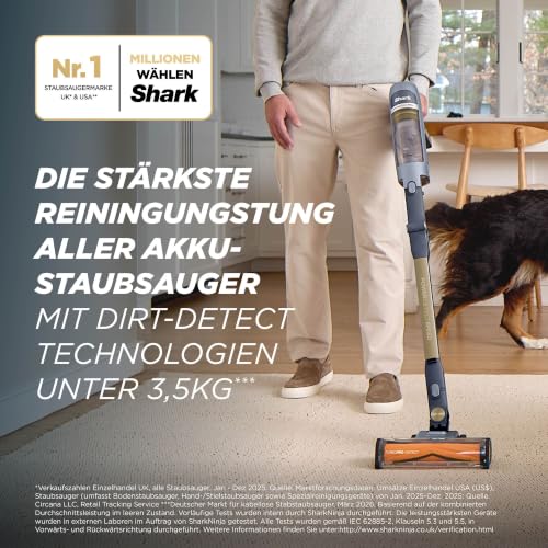 Shark PowerDetect Speed Akku-Staubsauger, Reverse Clean, Anti-Allergen-HEPA-Filtration, bis zu 60 Minuten Laufzeit… – Ansicht 3