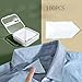 100 PCS Men's Shirt Collar Stay Stickers, No Roll Polo Shirt Collar Shaper White
