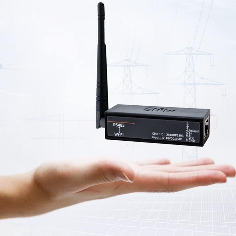 Jevina Port série RS485 vers WiFi et BLE Device Server Module Convertisseur -EW41 Protocole Modbus Transfert de données via WiFi