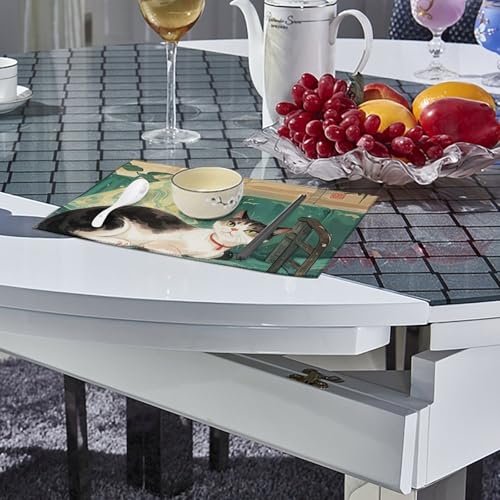 Sets de table de salle à manger en toile de qualité supérieure 45x30 cm - 5
