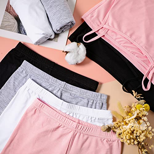 Image of Hercicy 8 Packs Toddler Tank Tops Girls and Dance Shorts Toddler Sleeveless Strap Crop Gymnastics Yoga Shorts for Ballet