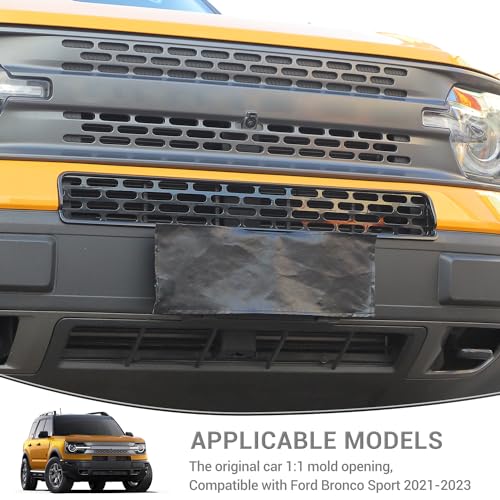 Image of for Bronco Sport Black Front Grille Inserts Mesh Grill Trim Covers for Ford Bronco Sport 2021 2022 2023 up Black Exterior Accessories