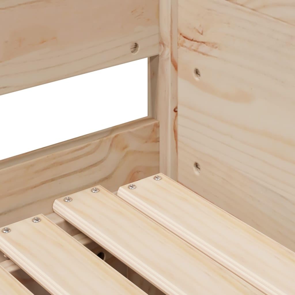 vidaXL Divano Letto con Letto Estraibile 90x190 cm Legno Massello Pino