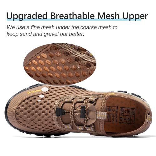 Image of Water Shoes Men Quick Drying Outdoor Hiking Barefoot Boat Footwear Aqua Shoes for Water Sport Waders Diving Hiking Sailing Travel Beach Wading Swimming Fishing Kayaking