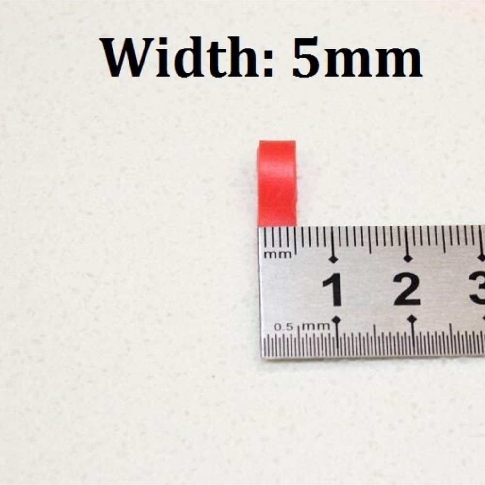 Bande Elastiche Resistenti, Elastici Elastici da 500 Pezzi, Elastici Rossi Piccoli da 15 * 5 mm, Elastici for Verdure, Elastici Larghi di Piccole Dimensioni