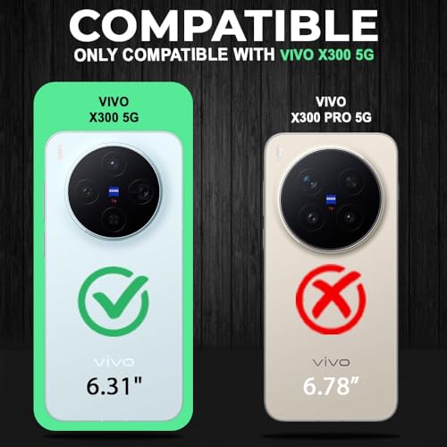 Image of AESTMO Back Case Cover for Vivo X300 5G | Magnetic Case with Built-in Metal Ring | Compatible with MagSafe Accessories | Shockproof Hybrid (PC + TPU) (Blue)