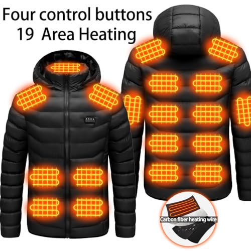 Zone 19 Heated Cotton Jacket Adjustable Temperature Heated Jacket Thicker and Warmer mens hooded jackets2