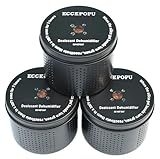 ECCEPOPU Gun Safe Dehumidifier 200g - Silica Gel Desiccant Canister, Moisture Absorber for Gun Cabinets & Safes, Protect 80 Cubic Feet, Black, Aluminum Shell