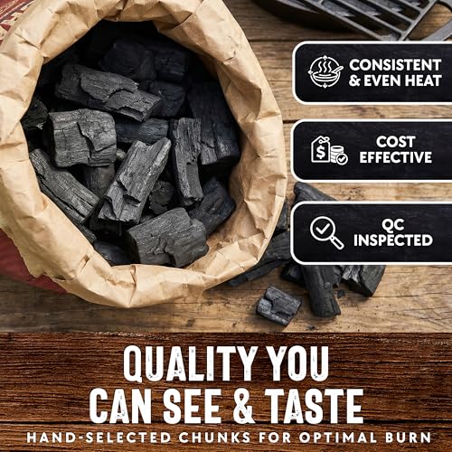Image of 20 LB. All Natural Hardwood Lump Charcoal by Mr. Bar-B-Q - Premium Natural Charcoal for Grilling, BBQ, Smoking, Kamado & Kettle Grills - Burns Hotter & Longer - Smoky Flavor, Low Ash & Easy to Light