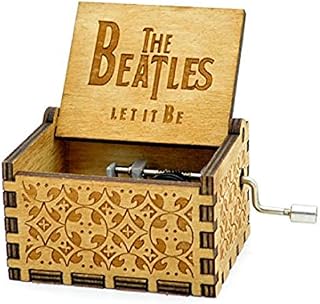 HOSALA Personalizable Let It Be The Beatles Classical Music Box Handmade Laser Engraved