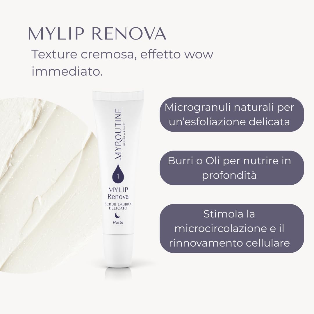 MyLip Renova Gentle Smoothing Lip Scrub MyRoutine by Dr. Maurizia Furno, 15 ml (Pack of 1) - Image 3