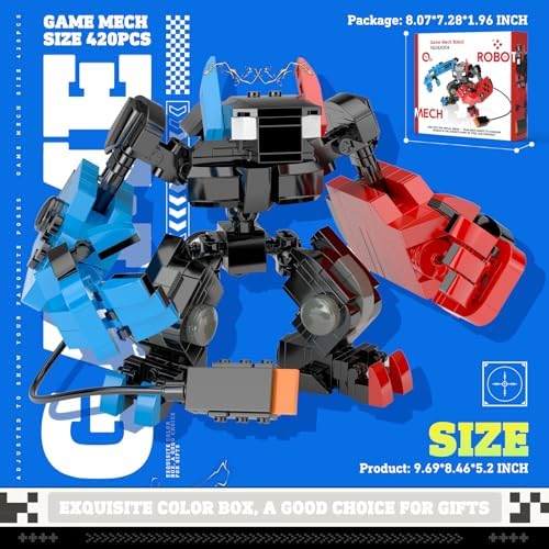 Game Mech Building Block Set for Boys, Controller Mech Model, Classic Robot Toy, Compatible with Lego Model Blocks Kits, Gift for Kids, Boys, Adults and Fans, Birthday Halloween Christmas Decorations - 4