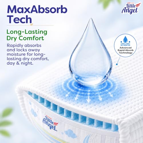 Image of Little Angel Soft & Pure Premium Baby Diaper Pants | XXL - 36 Count (14+ Kgs) | With BreathableAir Layers for Rash-Free Comfort, Lightweight AirSlim Fit, No-Marks Soft Waistband, MaxAbsorb Dry Protection & Calendula Extracts for Baby's Soft Delicate Skin