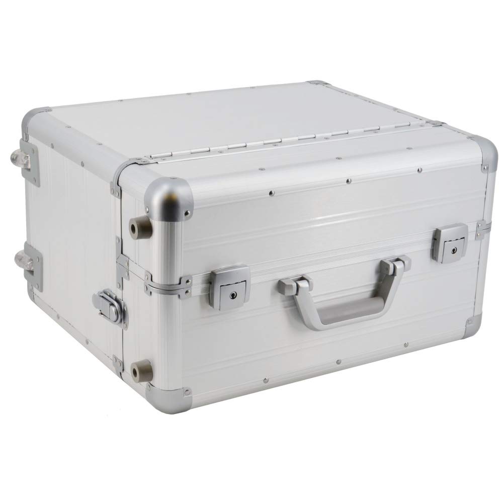 XXL Pilotenkoffer mit Rollen mit Trolley von SONOVO aus Aluminium in Silber 45165 | Alukoffer, Aktenkoffer, Businesskoffer | Für den täglichen Geschäftseinsatz, für Kundentermine und Messebesuche