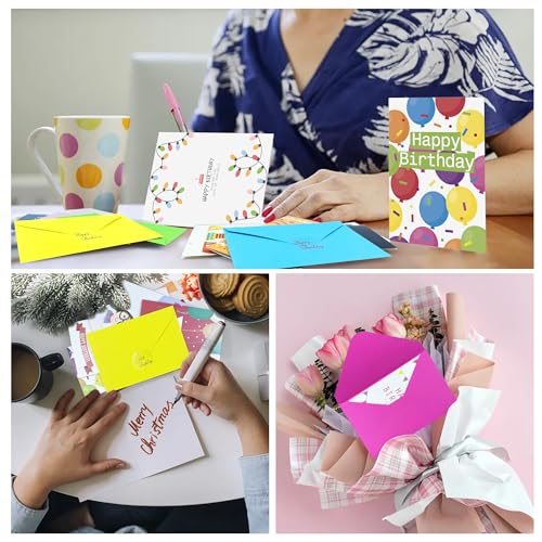 72 PCS Unique Happy Birthday Card with Envelopes and Stickers 4x6 Inches Blank Birthday Cards Assortment in Bulk for Employees Men Women