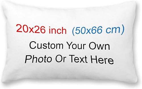 Fhdang Decor Fundas de almohada de algodón personalizadas estándar de 20 x 26 pulgadas, funda protectora de almohada con cremallera personalizada,