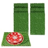XLX TURF Artificial Grass Placemats Christmas Table Centerpiece Golf Theme Party Decor, Match Green Garden Grass Table Runner, DIY Craft, 12 x 18 Inch, 6 Pack
