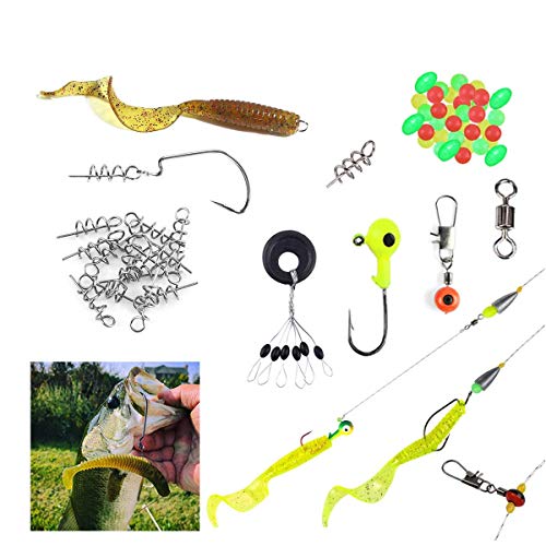 image for HiBD Fishing Tackle Kit Fishing Box Including Jig Hooks, Bullet Bass C